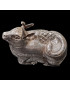 Boîte Animal Vache Argent