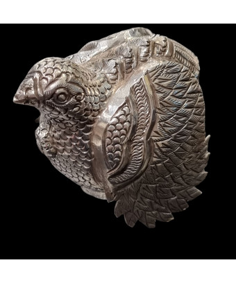 Boîte Animal Poule Argent