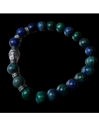 Bracelet Azurite avec Bouddha Pierres de 8mm