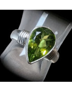Bague Péridot Argent 925 Taille 56