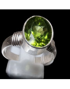Bague Péridot Argent 925 Taille 55