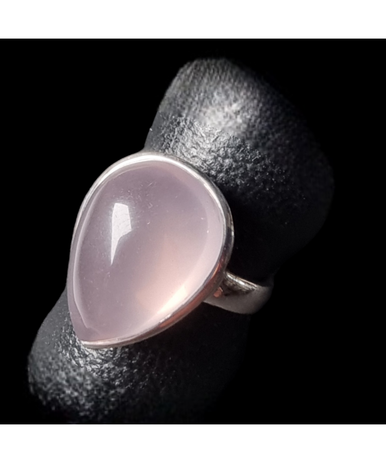Bague Quartz rose argent 925 Taille 55