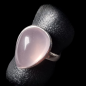Bague Quartz rose argent 925 Taille 55