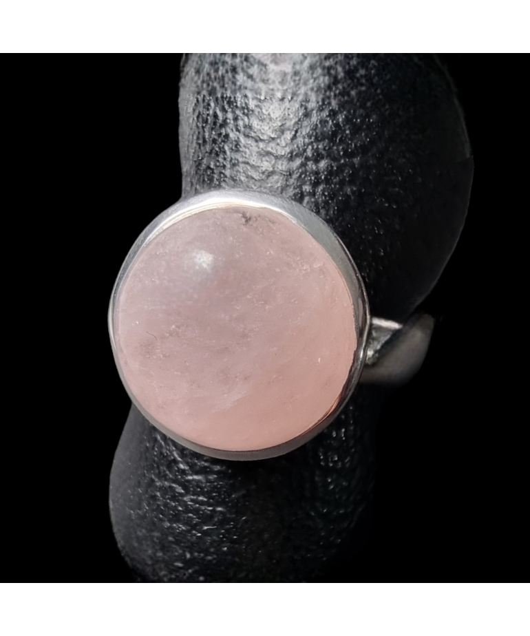 Bague Quartz rose argent 925 Taille 59