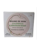 Baume de soin Calendula & Géranium rosat 40ml "Peaux sensibles"