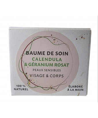 Baume de soin Calendula & Géranium rosat 40ml "Peaux sensibles"