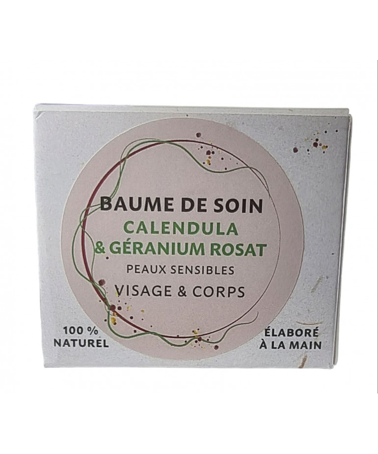 Baume de soin Calendula & Géranium rosat 40ml "Peaux sensibles"