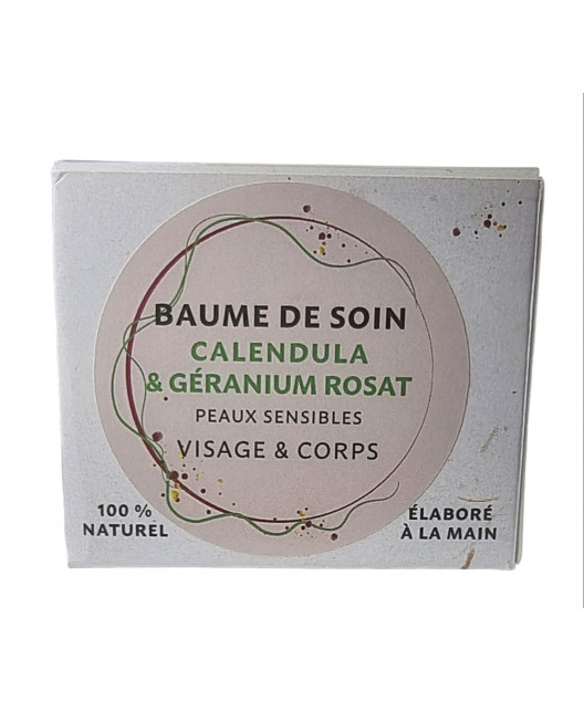 Baume de soin Calendula & Géranium rosat 40ml "Peaux sensibles"