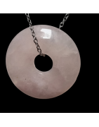 Pendentif Quartz rose Donut