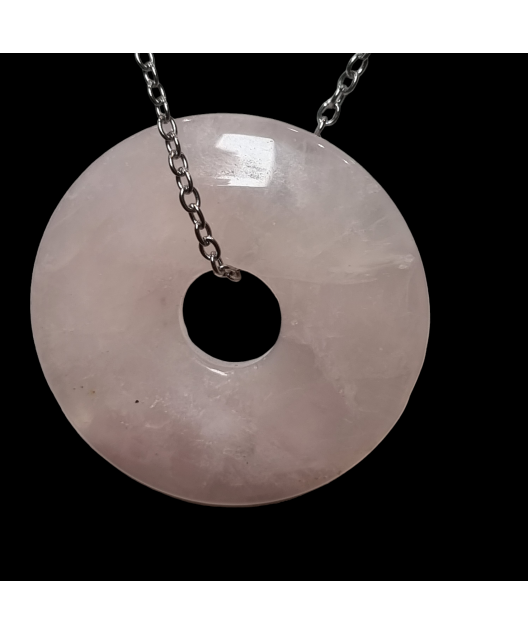 Pendentif Quartz rose Donut