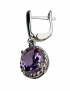 Boucles Améthyste griffée Argent 925
