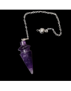 Pendule Améthyste avec Chaîne acier