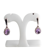 Boucles Améthyste griffée Argent 925
