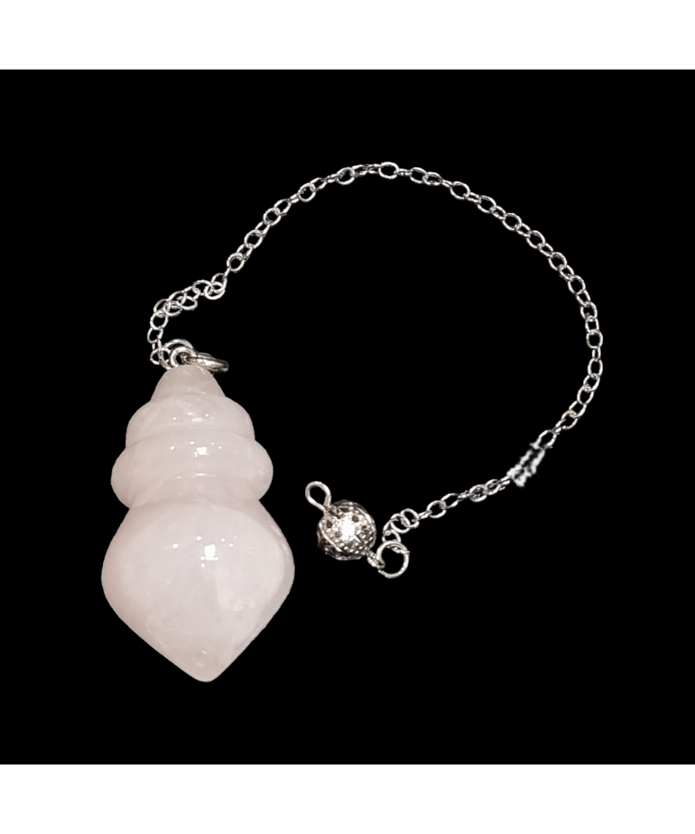 Pendule Quartz rose avec Chaîne acier