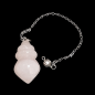 Pendule Quartz rose avec Chaîne acier