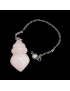 Pendule Quartz rose avec Chaîne acier