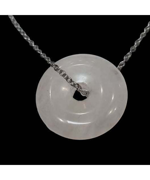 Pendentif Cristal de roche Donut