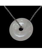 Pendentif Cristal de roche Donut
