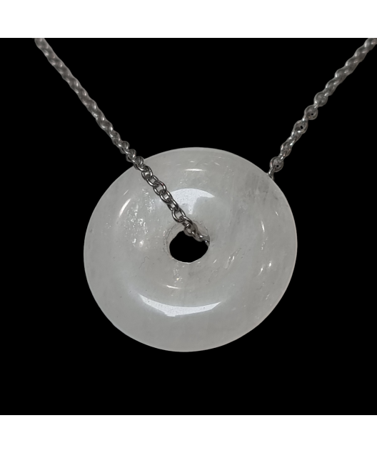 Pendentif Cristal de roche Donut