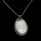 Pendentif Cristal de roche avec bélière et Chaine acier inox