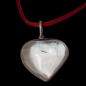 Pendentif Cristal de roche Cœur sur cordon