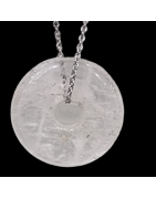 Pendentif Cristal de roche Donut