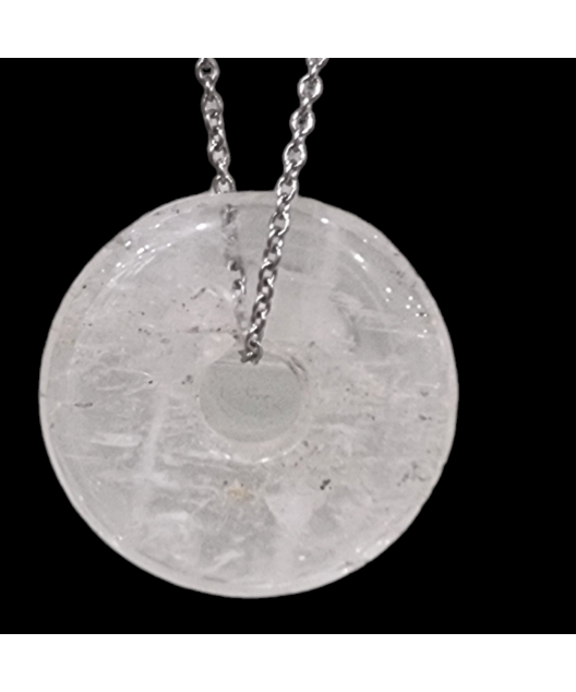 Pendentif Cristal de roche Donut