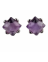 Boucles Améthyste griffée Argent 925 losanges