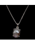 Pendentif Quartz rutile Tourmaline Argent 925 avec Chaine argent