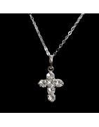 Pendentif Aigue marine Croix Argent 925