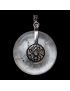 Pendentif Cristal de roche Donut Lotus