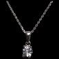 Pendentif Cristal de roche avec Chaîne Argent 925