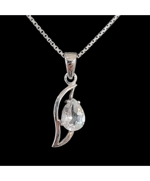 Pendentif Cristal de roche Argent 925