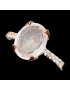 Bague Quartz rose & Zirconium Vermeil