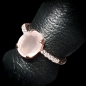Bague Quartz rose & Zirconium Vermeil