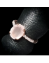 Bague Quartz rose & Zirconium Vermeil