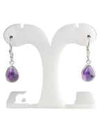 Boucles Améthyste sertie Argent 925
