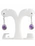 Boucles Améthyste sertie Argent 925
