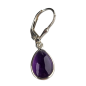Boucles Améthyste sertie Argent 925