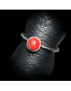Bague Corail Argent 925 Taille 57