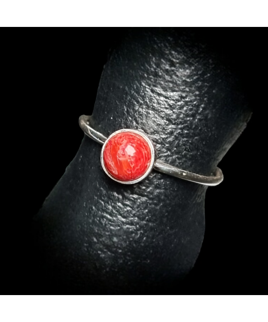 Bague Corail Argent 925 Taille 57