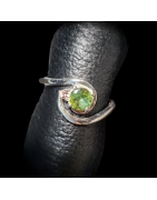 Bague Tourmaline verte Argent 925 Taille 53