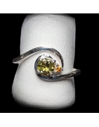 Bague Tourmaline verte Argent 925 Taille 60