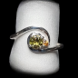 Bague Tourmaline verte Argent 925 Taille 60