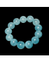 Bracelet Agate bleue Pierres rondes 15mm