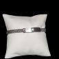 Bracelet Argent fermeture bouton poussoir