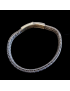 Bracelet Argent fermeture bouton poussoir