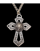 Pendentif Croix avec chaîne Plaqué argent