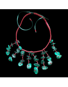 Collier Malachite sur cordon réglable