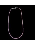 Collier Rubis rose facetté Argent 925